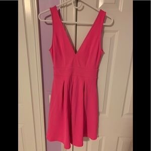 Hot-pink dress